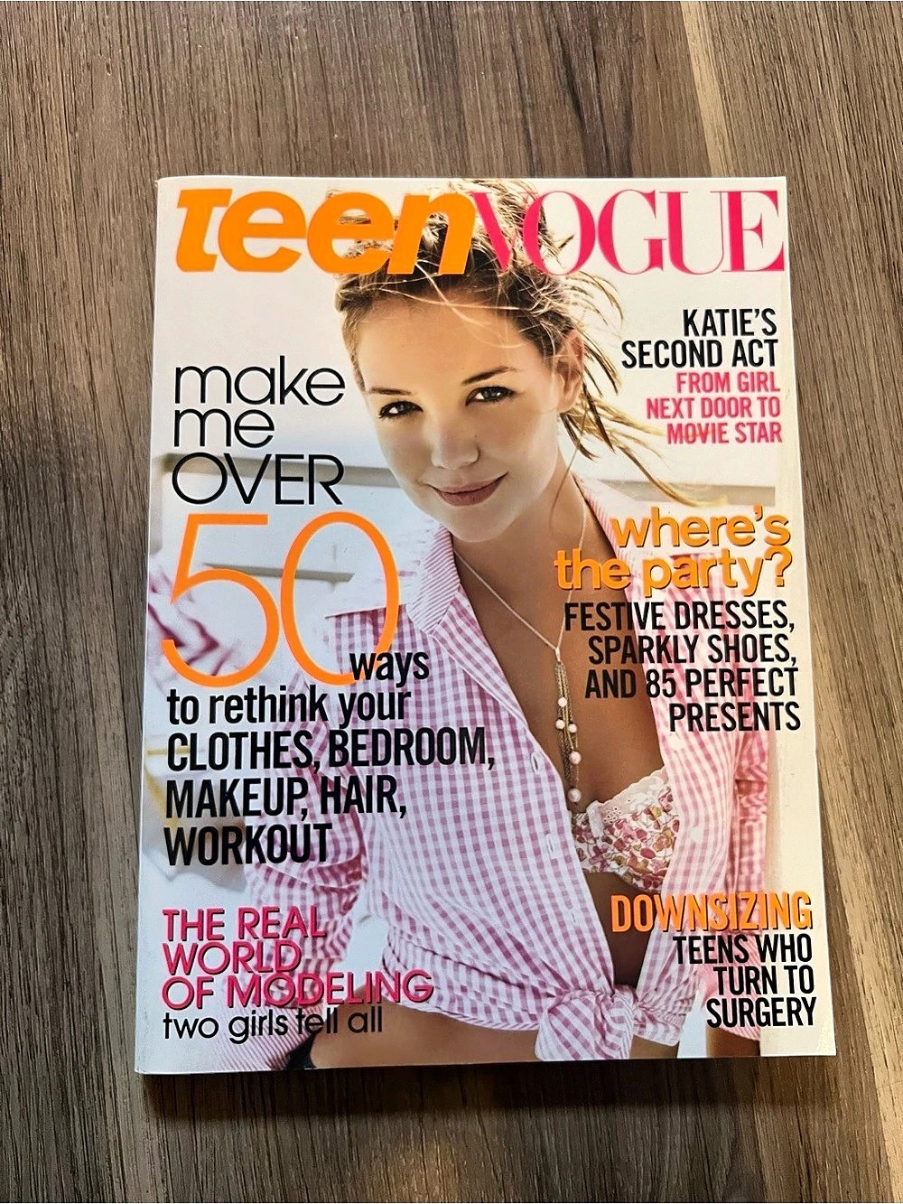 Vintage Teen Vogue December/January 2004 issue Pink & White Magazine Katie Holme